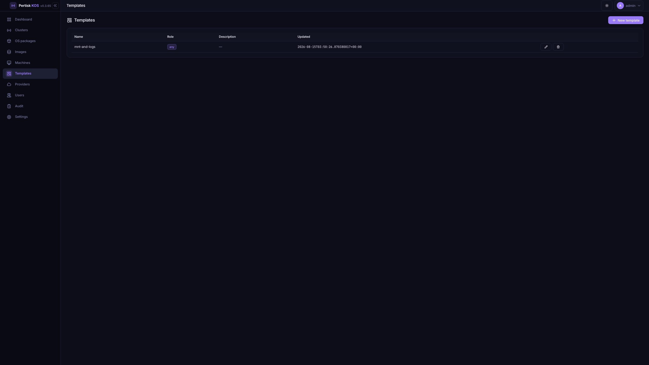 Machine-config templates