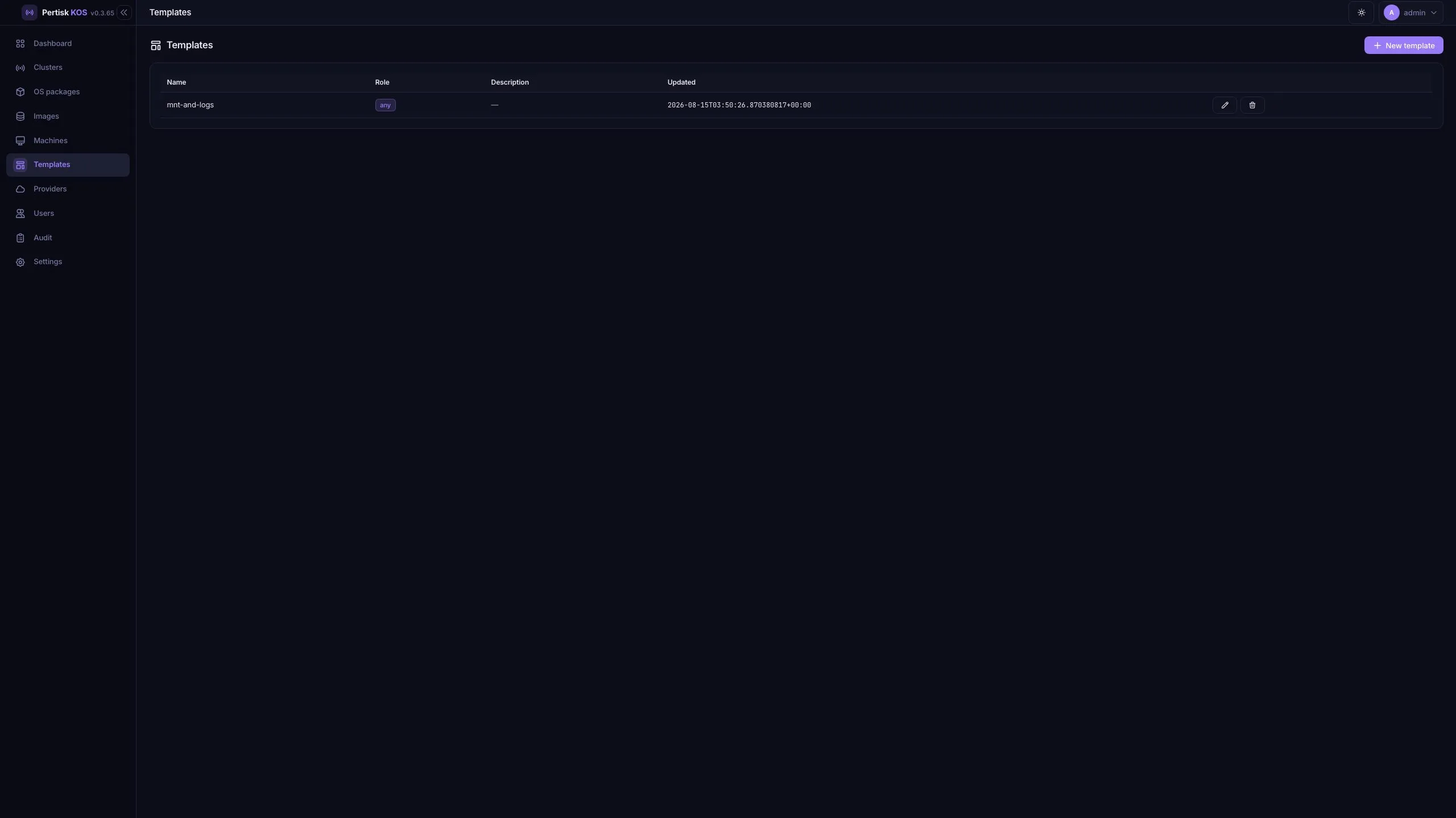 Machine-config templates